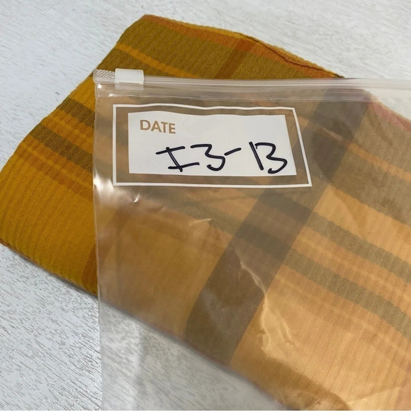 Prana Fillary Plaid Check Button Down Shirt Yellow L - Picture 7 of 7